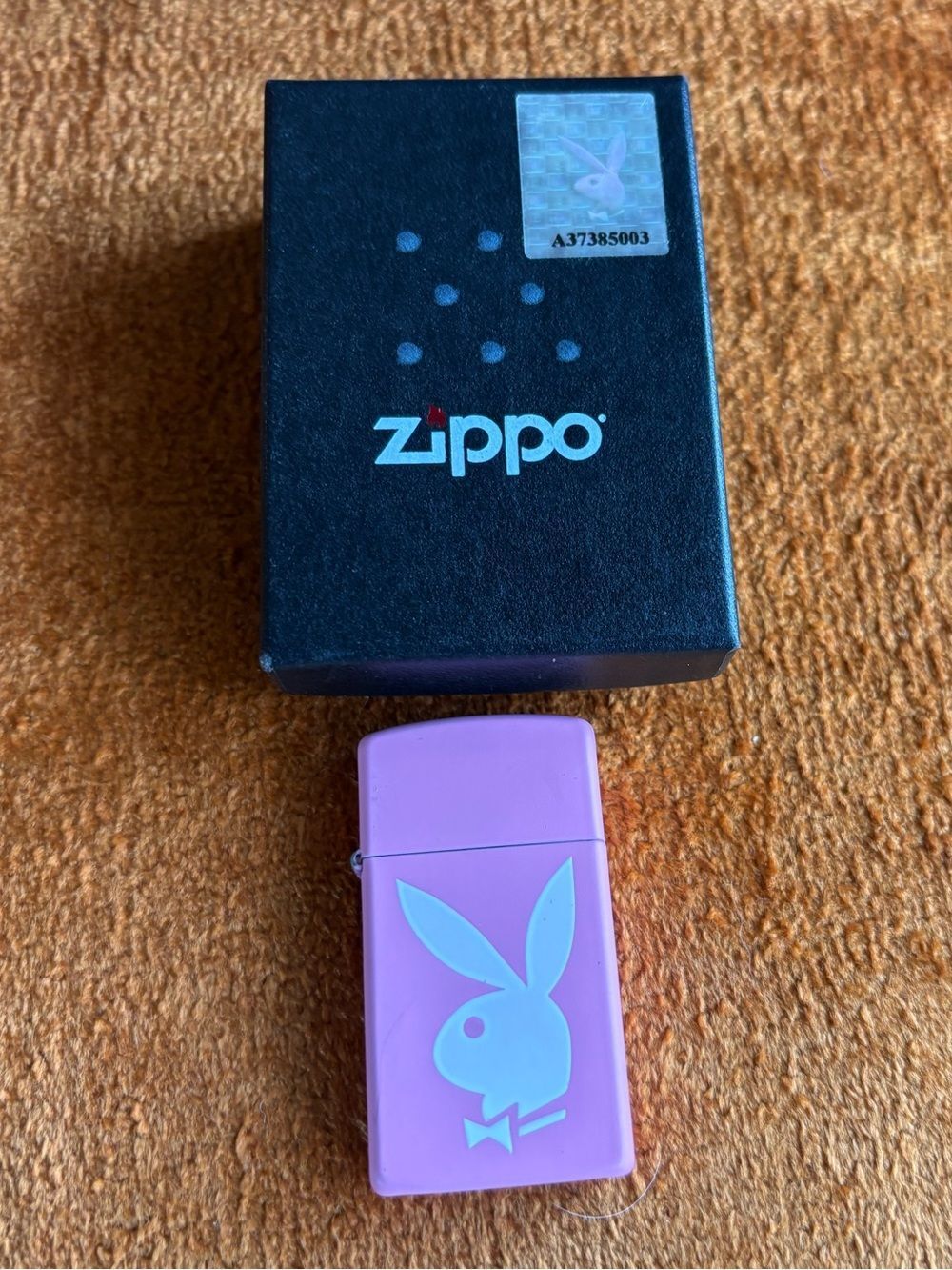 Zippo Playboy Pink Windproof Lighter 2010 Matte Pink Bunny Logo NIB Retired USA